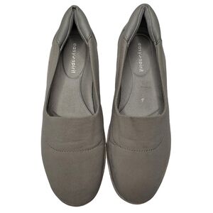 Easy Spirit | Taupe Fabric Low Top Almond Toe Slip On Casual Loafers Women's 7